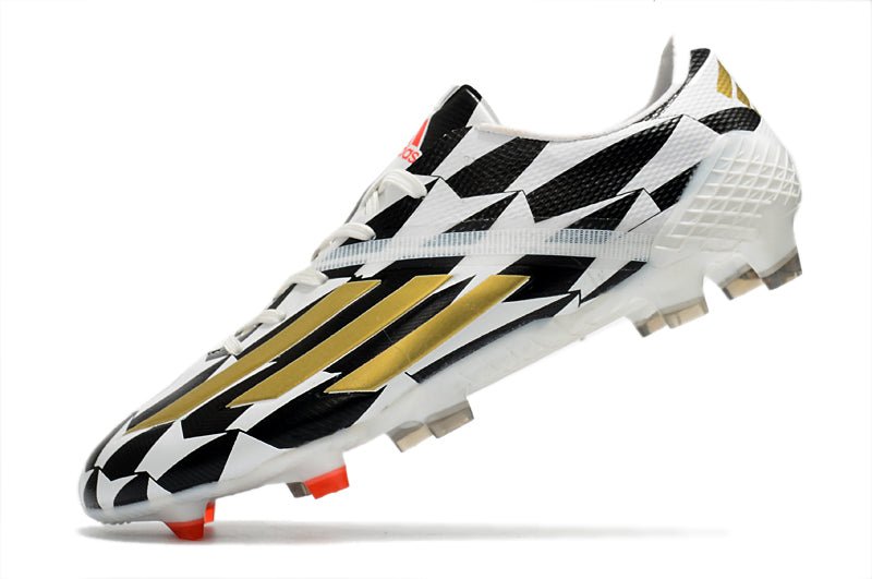 Adidas F50 Ghosted Adizero FG – Blanc Noir Or - FootXPert