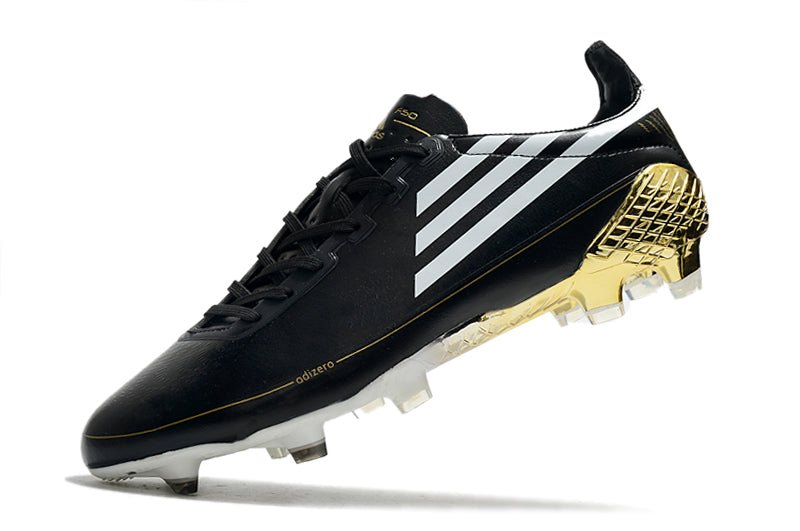 Adidas F50 Ghosted Adizero FG – Noir Blanc Or Métallique - FootXPert