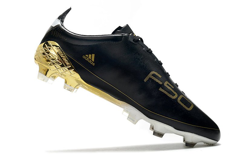 Adidas F50 Ghosted Adizero FG – Noir Blanc Or Métallique - FootXPert