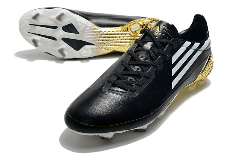 Adidas F50 Ghosted Adizero FG – Noir Blanc Or Métallique - FootXPert