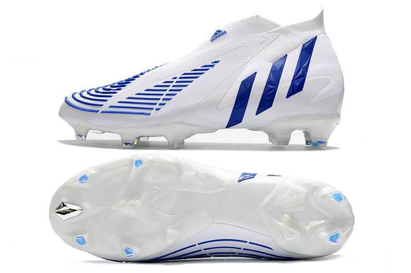 Adidas Predator Edge+ FG – Blanc Bleu - FootXPert