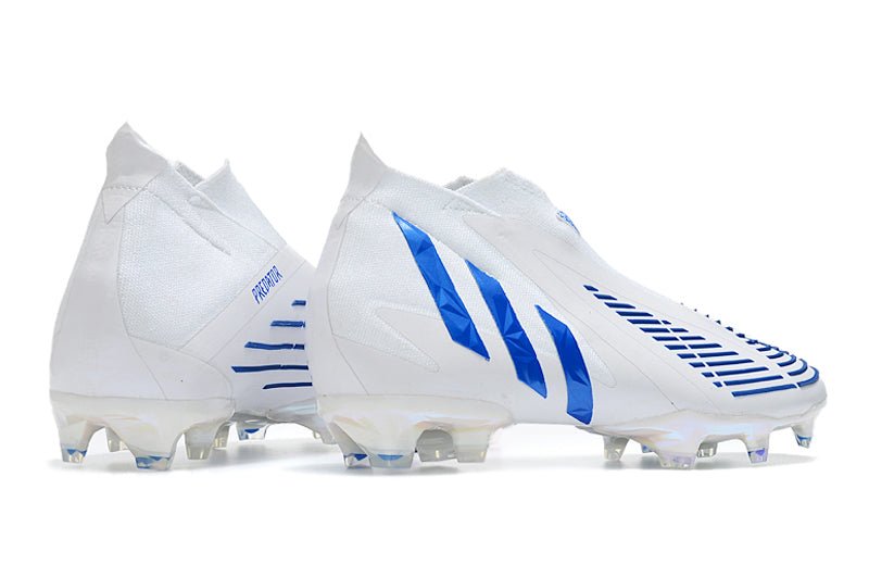 Adidas Predator Edge+ FG – Blanc Bleu Irisé - FootXPert