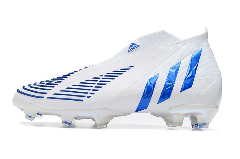 Adidas Predator Edge+ FG – Blanc Bleu Irisé - FootXPert