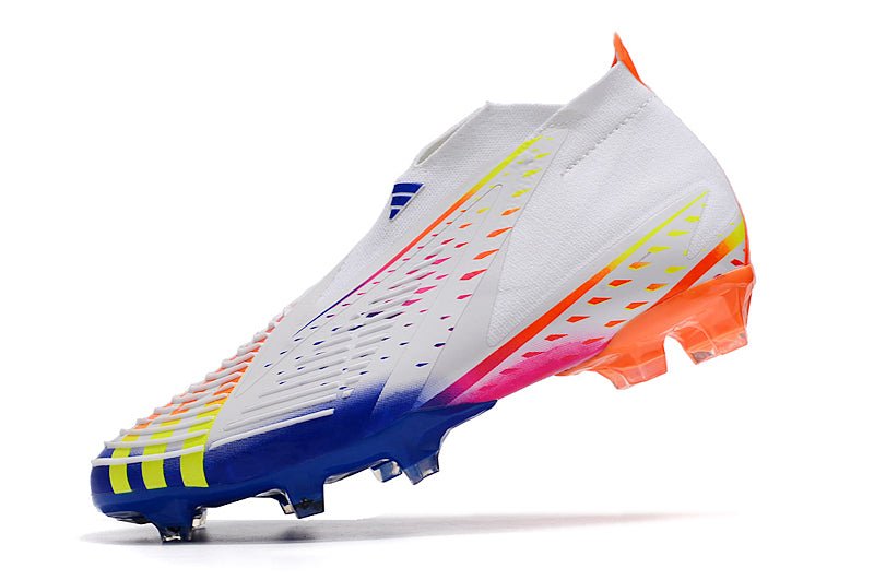 Adidas Predator Edge+ FG – Blanc Jaune Solaire Bleu Power - FootXPert