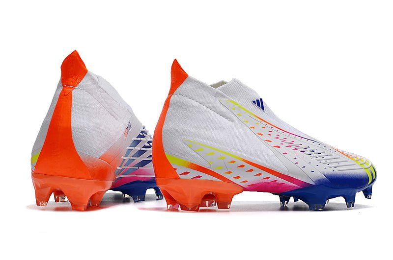 Adidas Predator Edge+ FG – Blanc Jaune Solaire Bleu Power - FootXPert
