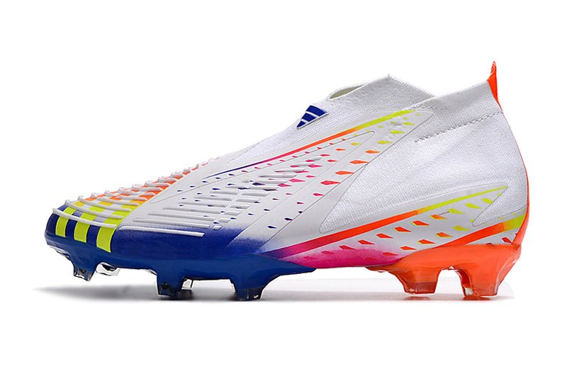 Adidas Predator Edge+ FG – Blanc Jaune Solaire Bleu Power - FootXPert