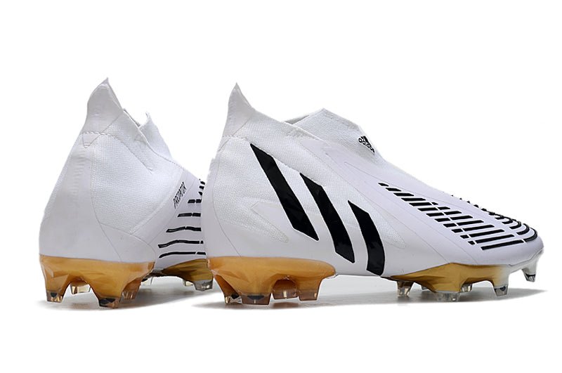 Adidas Predator Edge+ FG – Blanc Noir Or - FootXPert