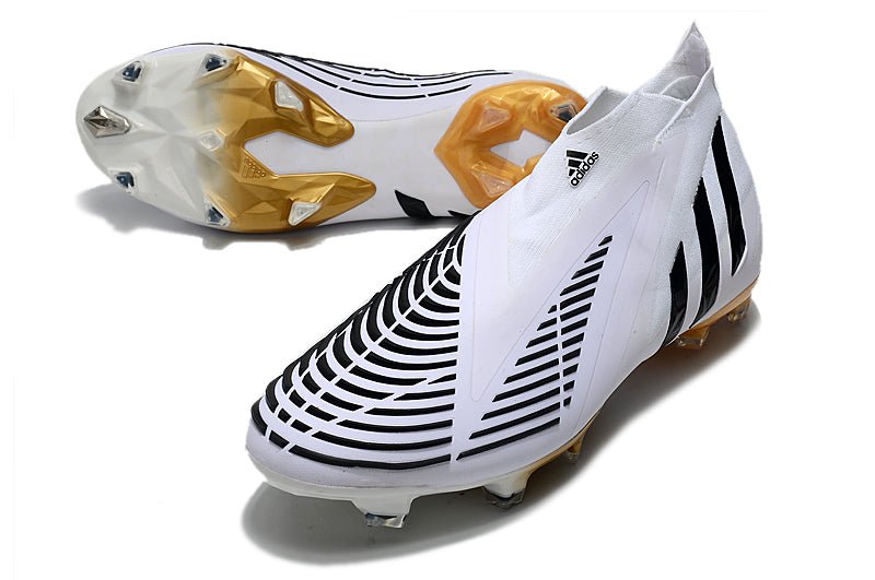 Adidas Predator Edge+ FG – Blanc Noir Or - FootXPert