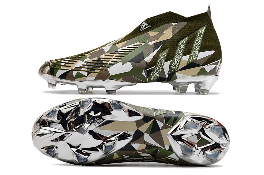 Adidas Predator Edge+ FG – Geometric Camo – Gris Noir Blanc - FootXPert