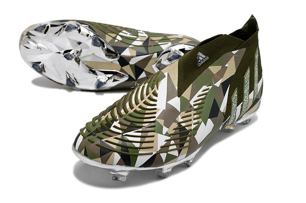 Adidas Predator Edge+ FG – Geometric Camo – Gris Noir Blanc - FootXPert
