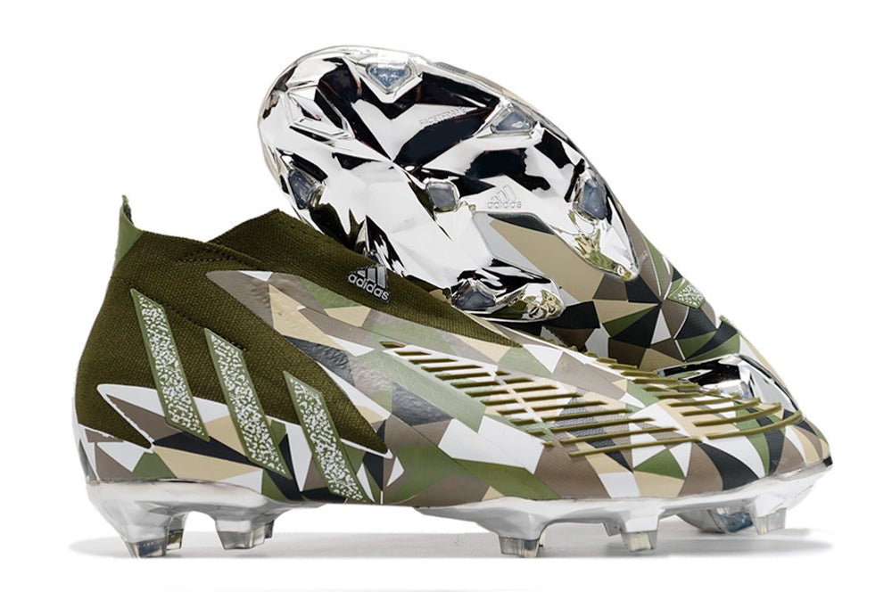 Adidas Predator Edge+ FG – Geometric Camo – Gris Noir Blanc - FootXPert
