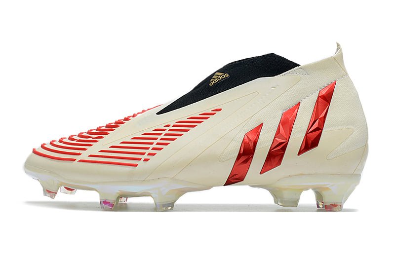 Adidas Predator Edge+ FG – Off Blanc Rouge Vif Or Métallique - FootXPert