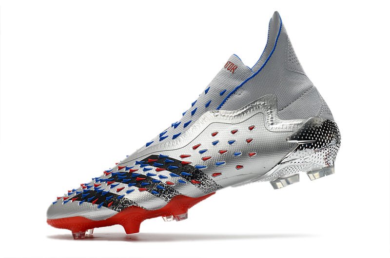 Adidas Predator Freak+ FG – Argent Métallique Noir Équipe Bleu - FootXPert