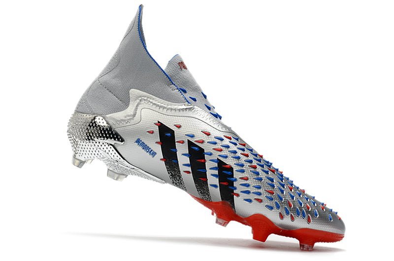 Adidas Predator Freak+ FG – Argent Métallique Noir Équipe Bleu - FootXPert