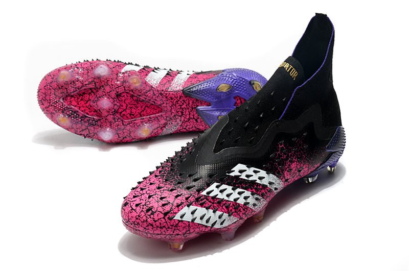 Adidas Predator Freak+ FG – Noir Blanc Rose Choc - FootXPert
