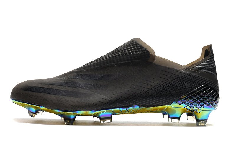 Adidas X Ghosted+ FG – Superstealth – Noir Bleu Cyan - FootXPert