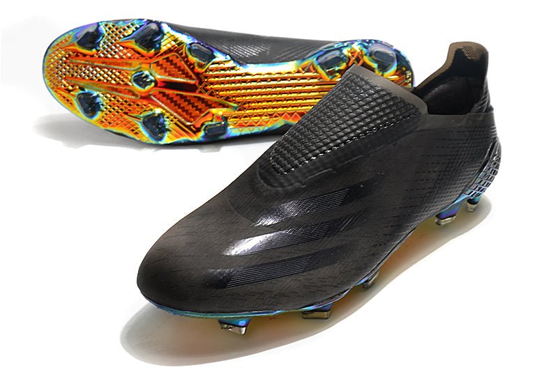 Adidas X Ghosted+ FG – Superstealth – Noir Bleu Cyan - FootXPert