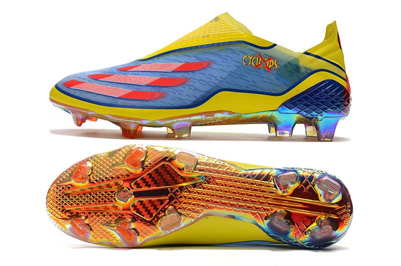 Adidas X Ghosted+ FG – X - Men – Bleu Rouge Vif Jaune - FootXPert