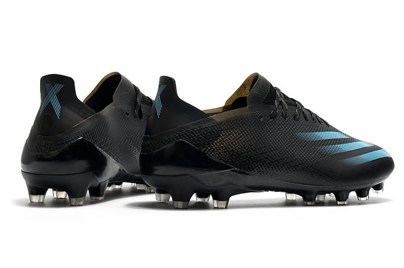 Adidas X Ghosted.1 FG – Superstealth – Noir Bleu Cyan - FootXPert