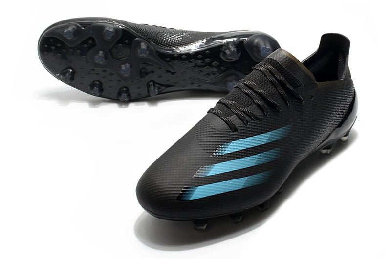 Adidas X Ghosted.1 FG – Superstealth – Noir Bleu Cyan - FootXPert