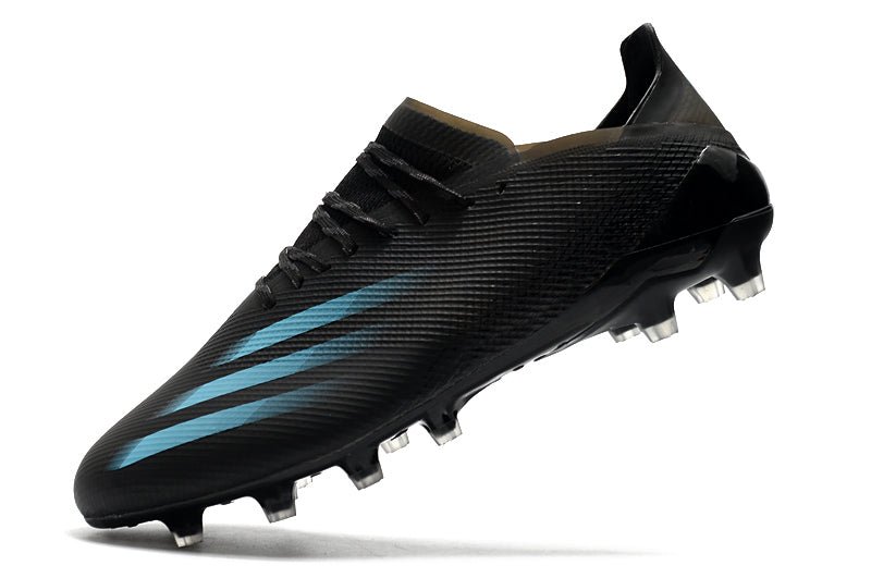 Adidas X Ghosted.1 FG – Superstealth – Noir Bleu Cyan - FootXPert