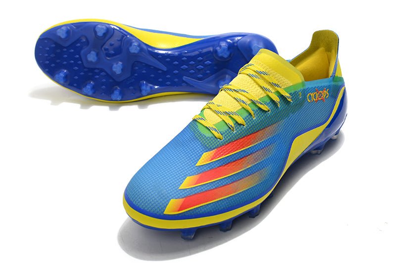 Adidas X Ghosted.1 FG – X - Men Cyclops – Bleu Rouge Vif Jaune - FootXPert