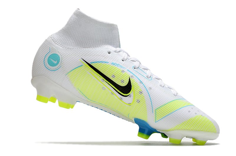 Nike Mercurial Superfly 8 Elite FG – Blanc Jaune Bleu - FootXPert