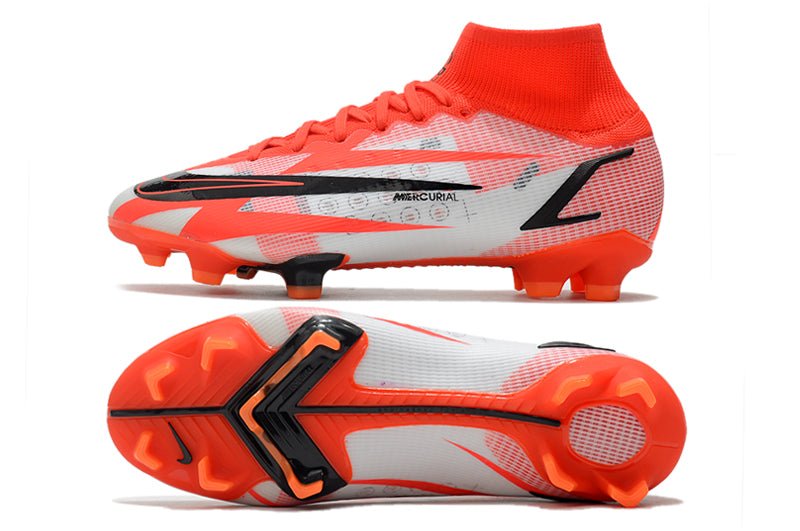 Nike Mercurial Superfly 8 Elite FG – CR7 – Rouge Piment Noir Fantôme Orange Total - FootXPert
