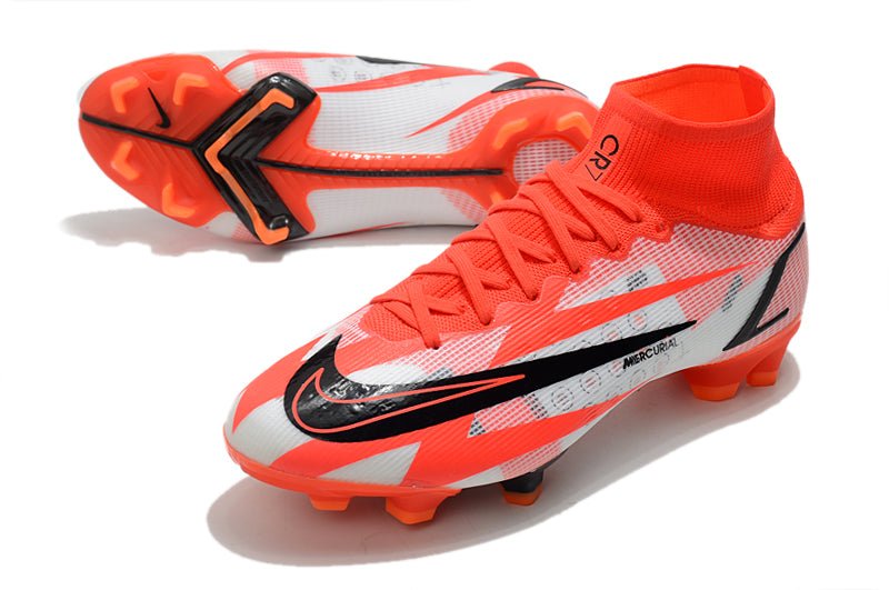 Nike Mercurial Superfly 8 Elite FG – CR7 – Rouge Piment Noir Fantôme Orange Total - FootXPert