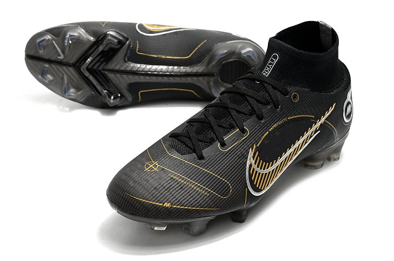 Nike Mercurial Superfly 8 Elite FG – Noir Or Métallique Argent Métallique - FootXPert