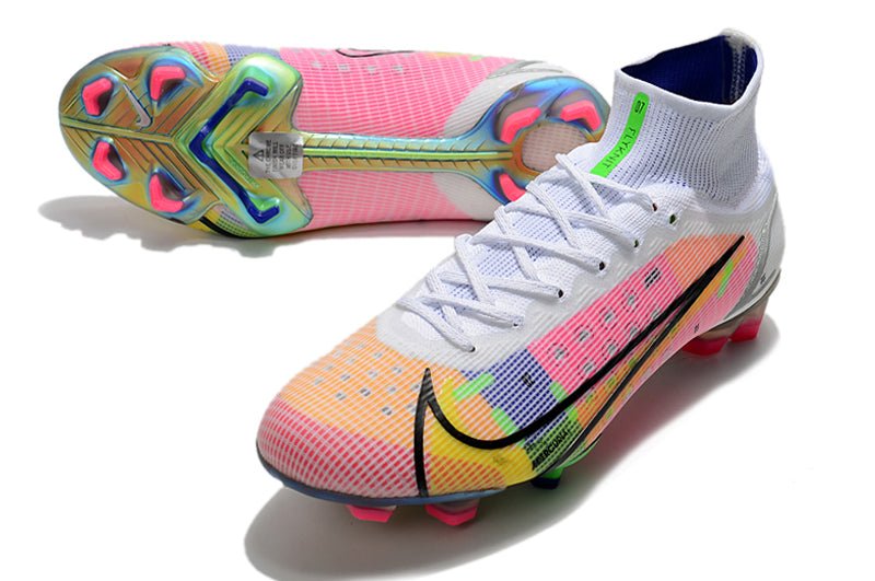 Nike Mercurial Superfly 8 Elite FG – Rose Bleu Jaune - FootXPert