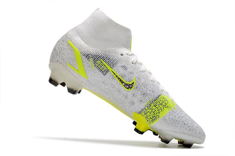 Nike Mercurial Superfly 8 Elite FG – Silver Safari – Blanc Noir Jaune Fluo - FootXPert