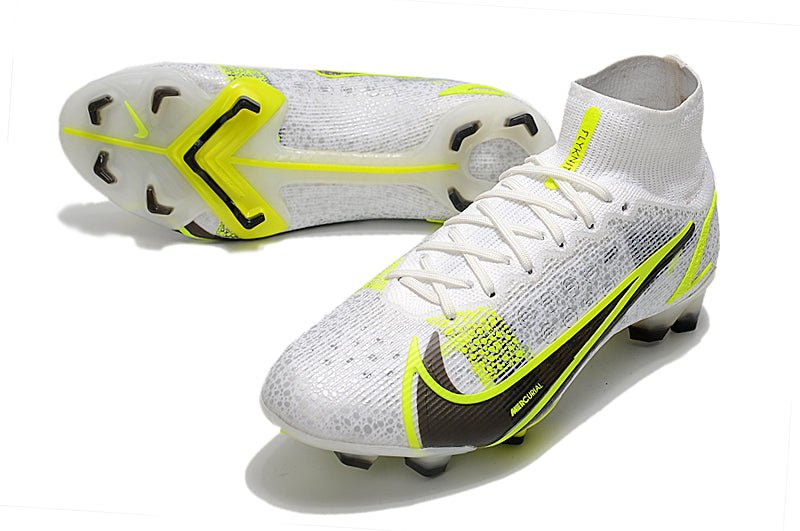 Nike Mercurial Superfly 8 Elite FG – Silver Safari – Blanc Noir Jaune Fluo - FootXPert