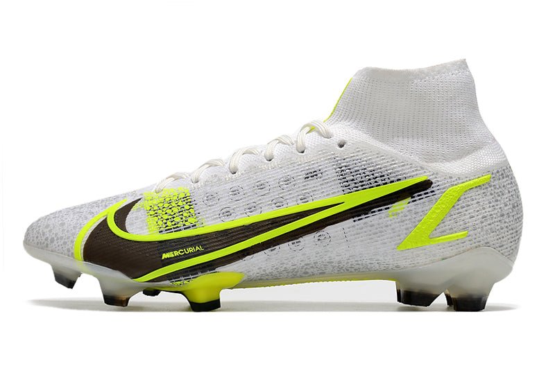 Nike Mercurial Superfly 8 Elite FG – Silver Safari – Blanc Noir Jaune Fluo - FootXPert
