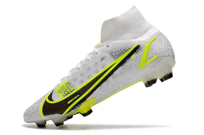 Nike Mercurial Superfly 8 Elite FG – Silver Safari – Blanc Noir Jaune Fluo - FootXPert