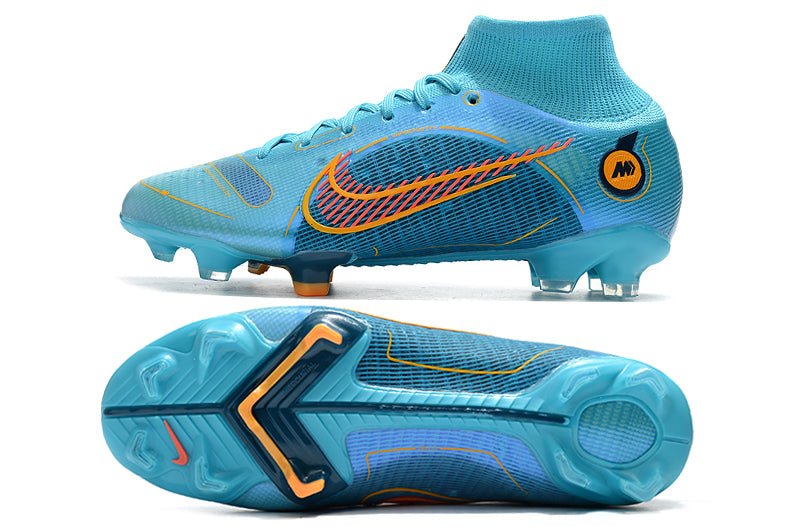 Nike Mercurial Superfly 8 Elite SG – Anti - Clog – Bleu Chlorine Orange Laser Marina - FootXPert