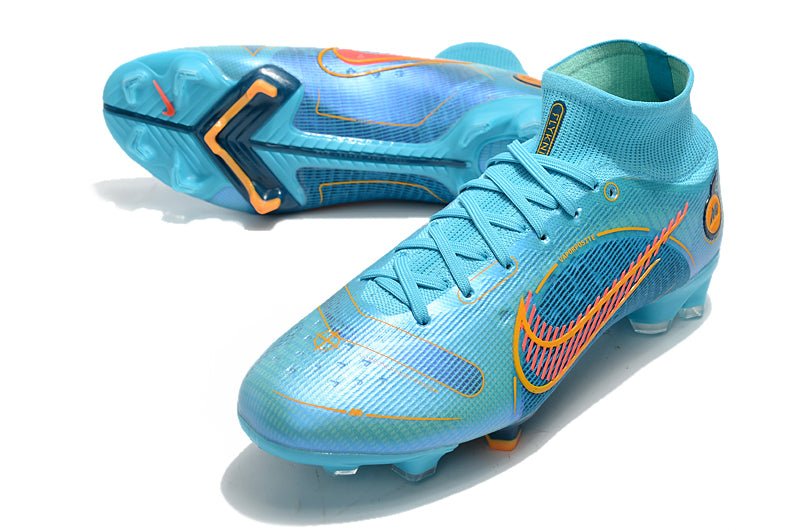 Nike Mercurial Superfly 8 Elite SG – Anti - Clog – Bleu Chlorine Orange Laser Marina - FootXPert