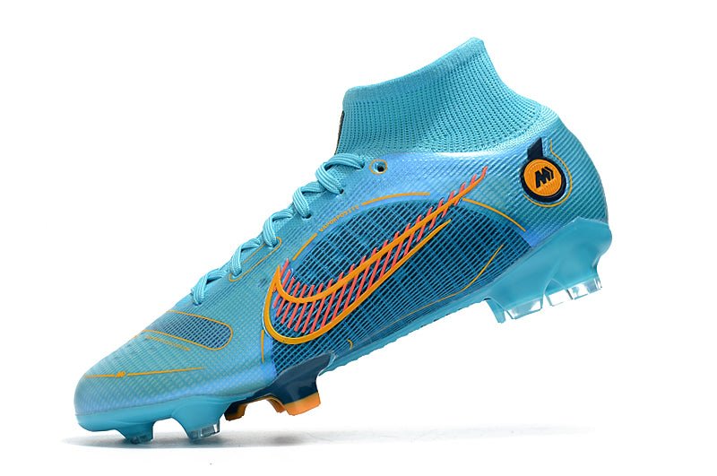 Nike Mercurial Superfly 8 Elite SG – Anti - Clog – Bleu Chlorine Orange Laser Marina - FootXPert