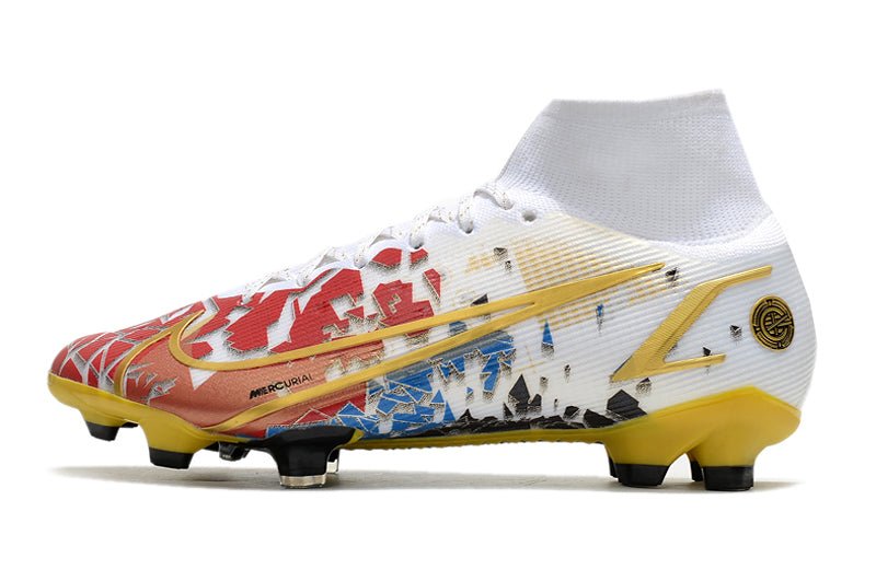 Nike Mercurial Superfly 8 Elite SG - Pro – AC – Blanc Rouge Or - FootXPert