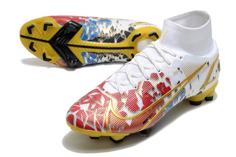 Nike Mercurial Superfly 8 Elite SG - Pro – AC – Blanc Rouge Or - FootXPert