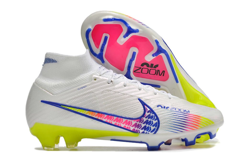 Nike Mercurial Superfly 9 Elite FG – Blanc Bleu Volt - FootXPert