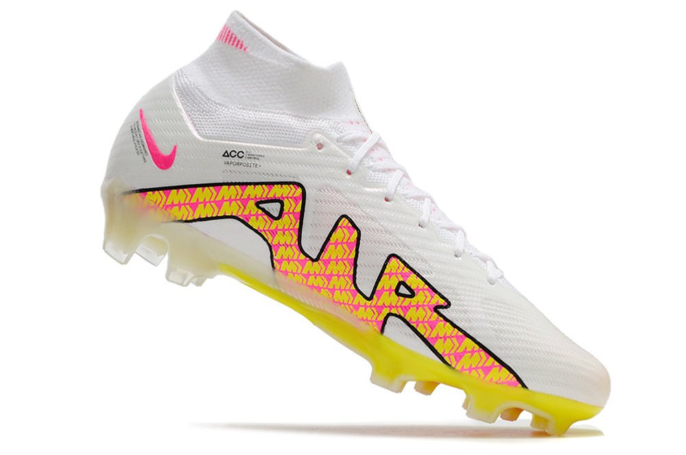 Nike Mercurial Superfly 9 Elite FG – Blanc Rose Jaune - FootXPert