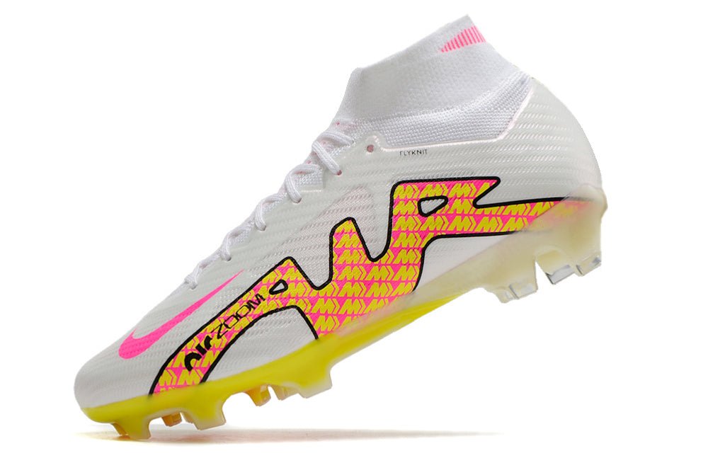 Nike Mercurial Superfly 9 Elite FG – Blanc Rose Jaune - FootXPert