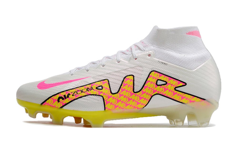 Nike Mercurial Superfly 9 Elite FG – Blanc Rose Jaune - FootXPert