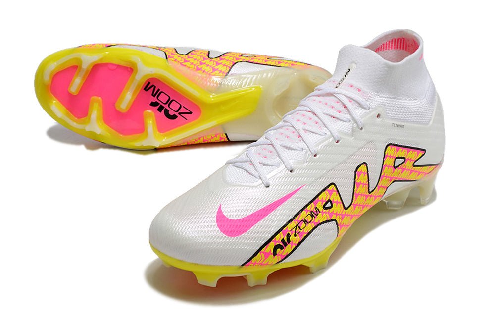 Nike Mercurial Superfly 9 Elite FG – Blanc Rose Jaune - FootXPert