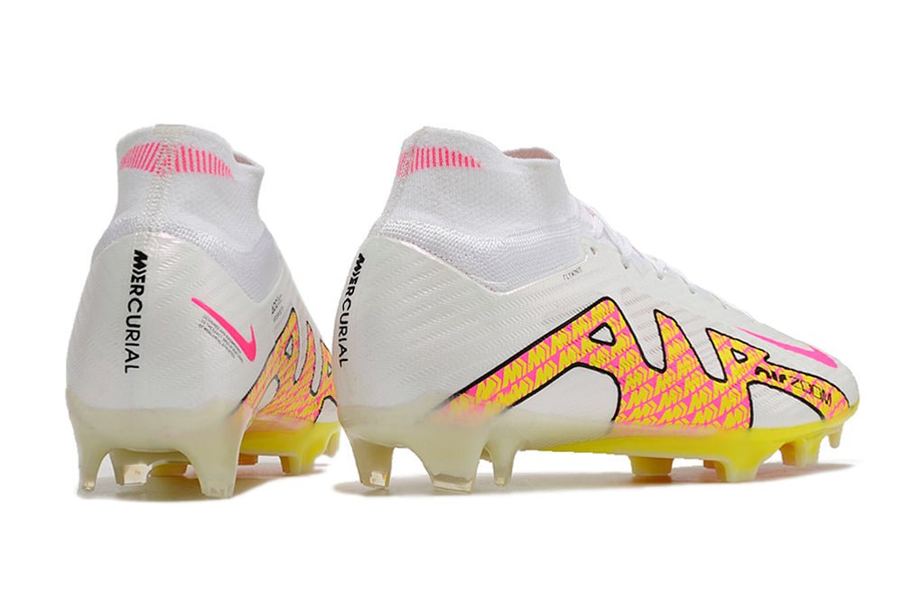Nike Mercurial Superfly 9 Elite FG – Blanc Rose Jaune - FootXPert