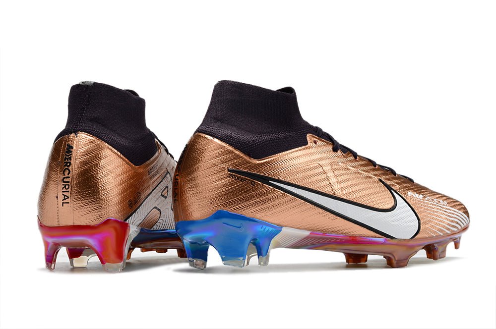 Nike Mercurial Superfly 9 Elite FG – Bronze Blanc Bleu - FootXPert