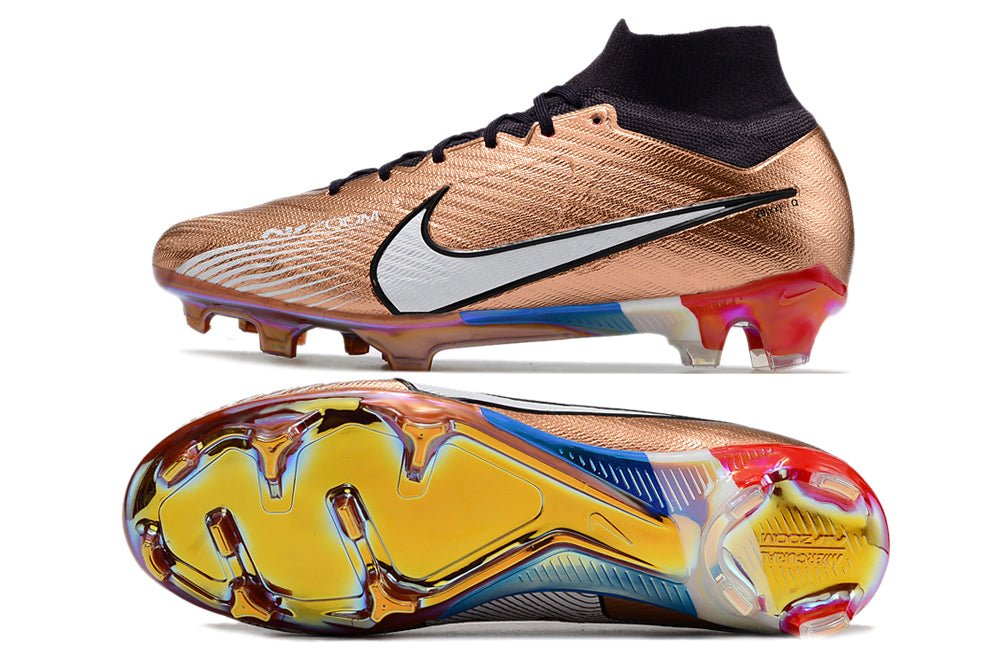 Nike Mercurial Superfly 9 Elite FG – Bronze Blanc Bleu - FootXPert