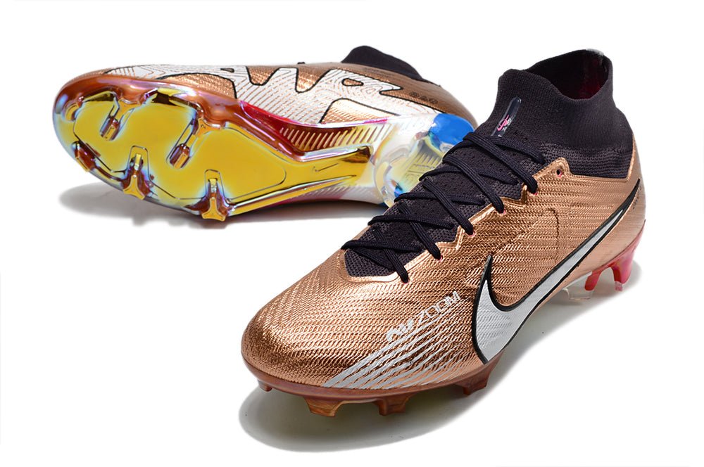 Nike Mercurial Superfly 9 Elite FG – Bronze Blanc Bleu - FootXPert