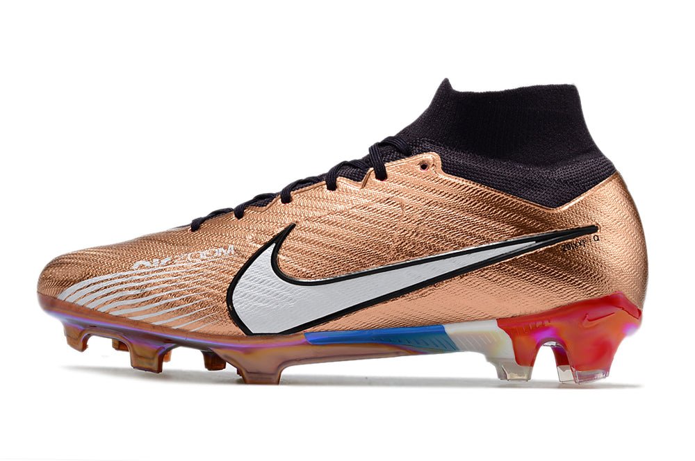 Nike Mercurial Superfly 9 Elite FG – Bronze Blanc Bleu - FootXPert
